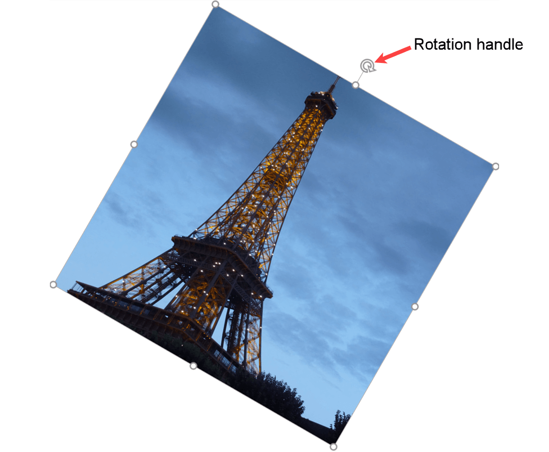 Eiffel Tower picture rotated