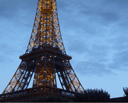 Picture of Eiffel Tower with the top cropped