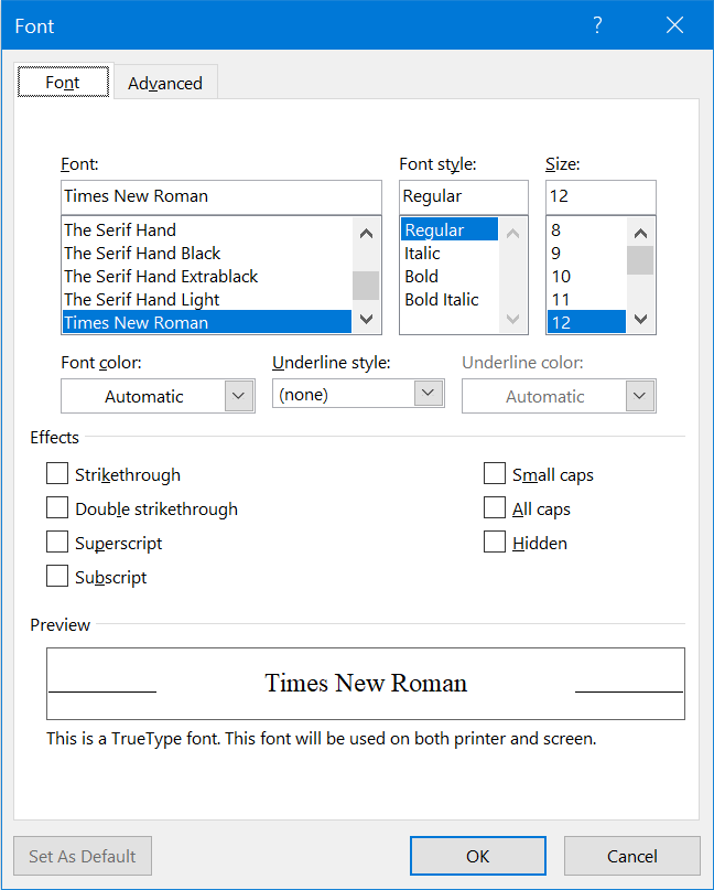 Format font properties in the style you want