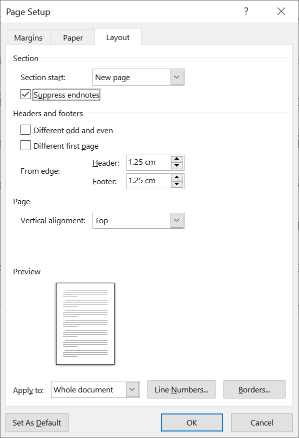 Move endnotes from one section to the next