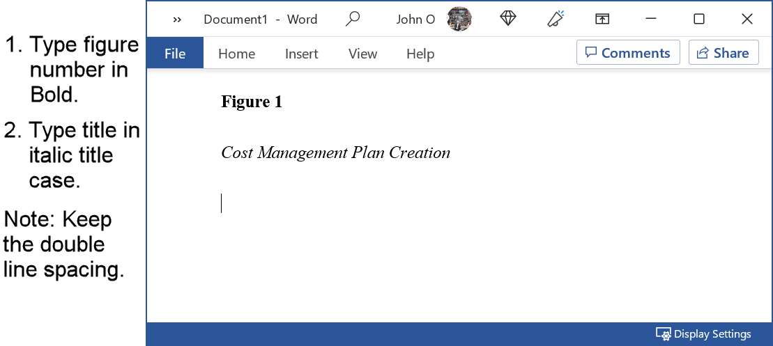 Figure 1 shows the APA format for the figure number and the title of the figure.