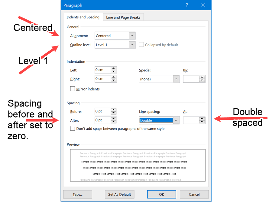 apa format requirements