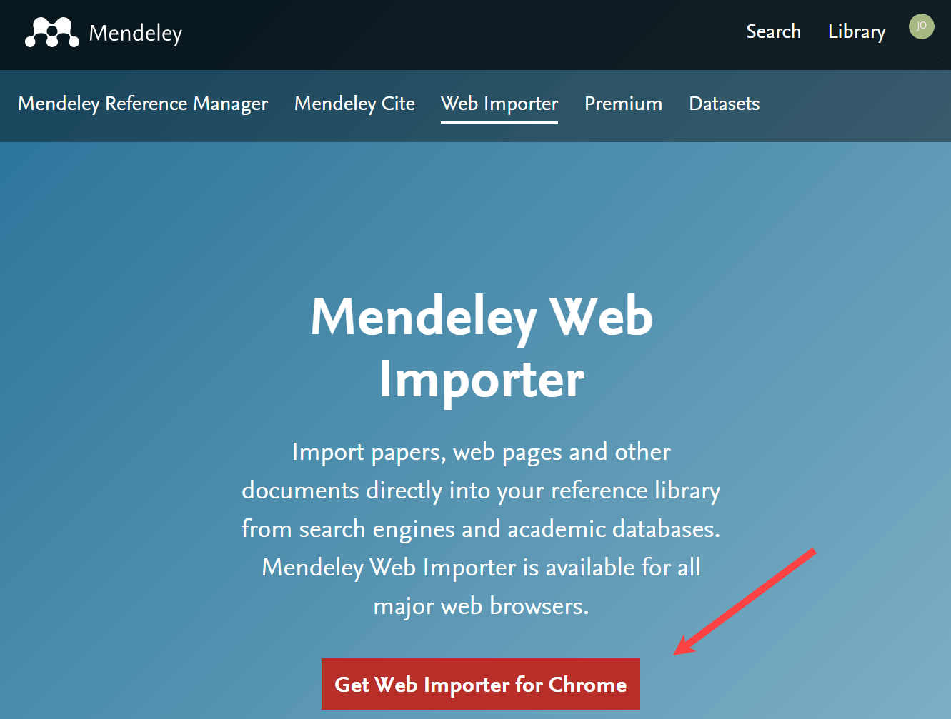 Get Mendeley Web Importer