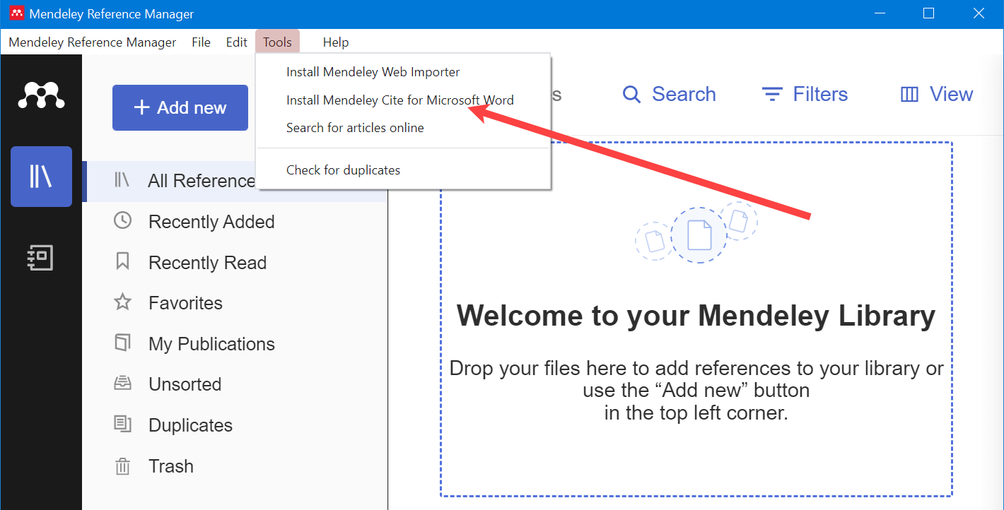 Install Mendeley Cite for Microsoft Word