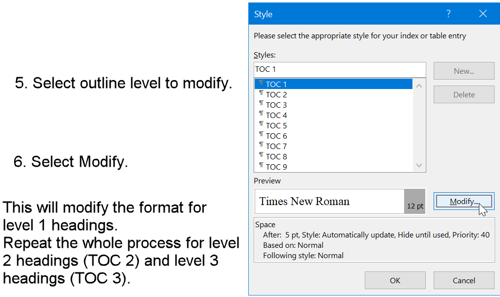 A Table Of Contents In Apa Format