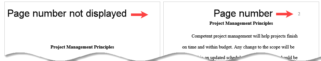 Page number not displayed on the title page