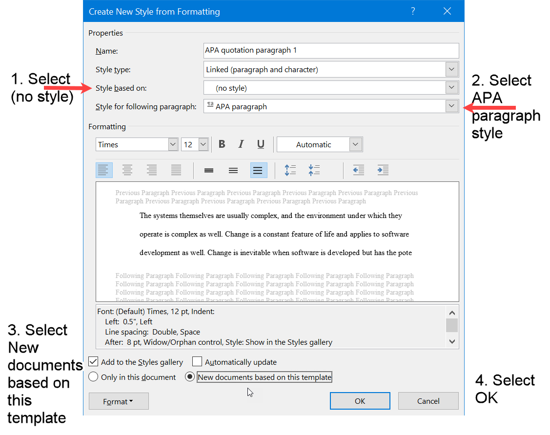 Make APA quotation style available for all documents