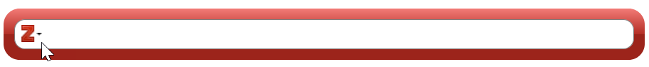 Select drop-down arrow in the Zotero red bar