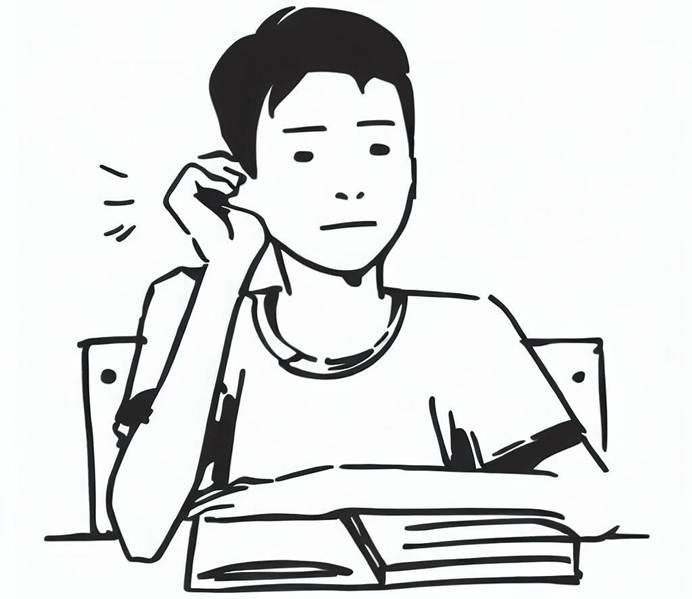 Student listening to a lecture